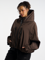 STM-TEX™ One Size Brown Dot Short Oversized Rain Jacket