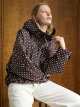 STM-TEX™ Brown Dot Short Oversized Rain Jacket