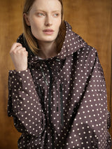 STM-TEX™ Brown Dot Short Oversized Rain Jacket