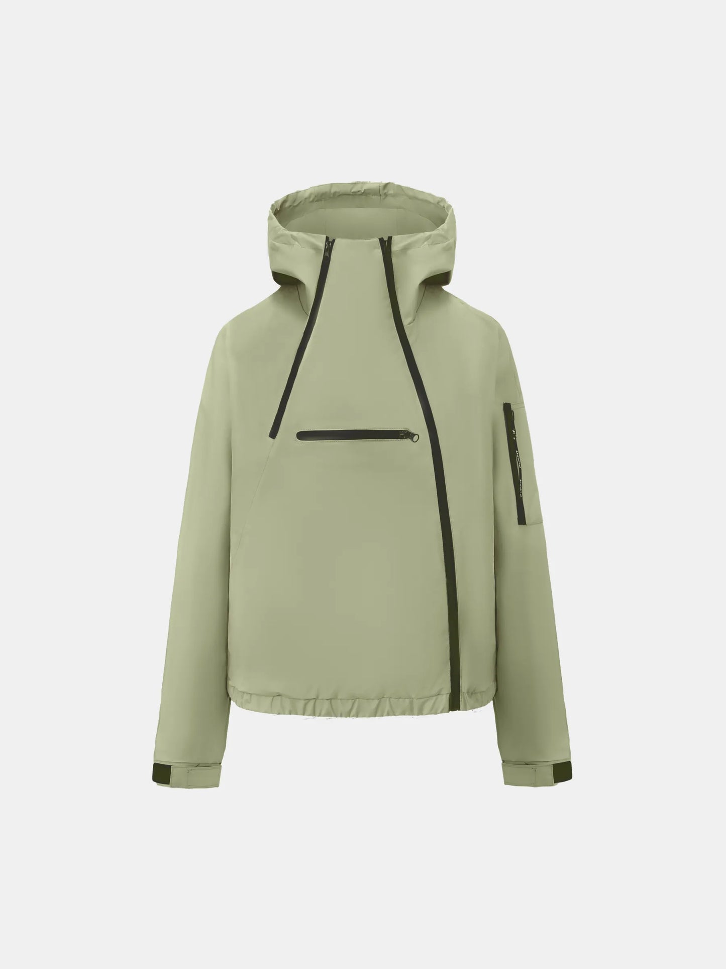 STM-TEX™ Short Asymmetric Zip Rain Hoodie