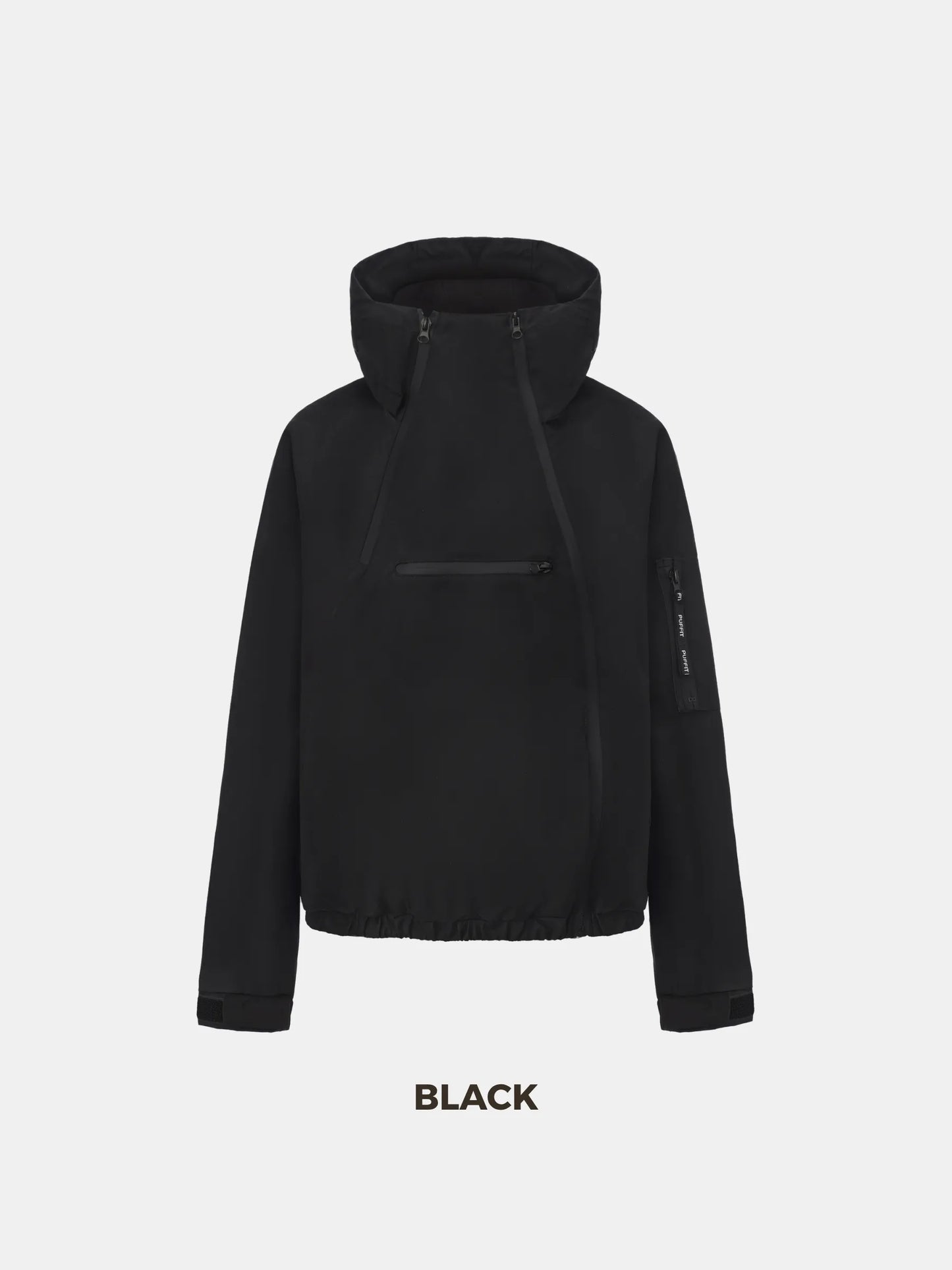 STM-TEX™ Short Asymmetric Zip Rain Hoodie