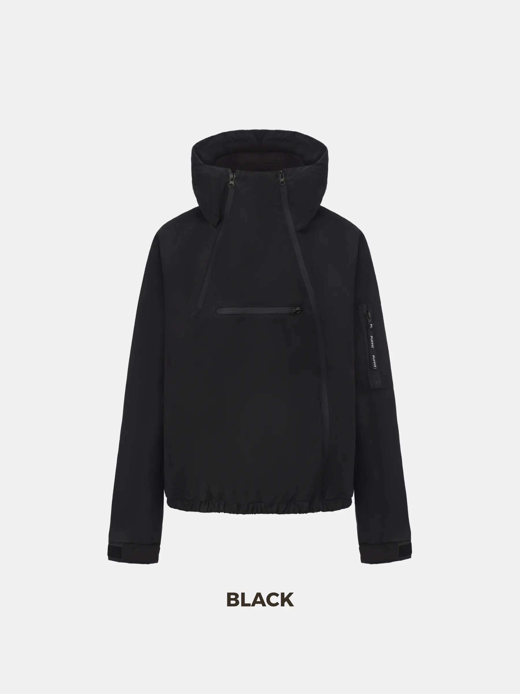 STM-TEX™ Short Asymmetric Zip Rain Hoodie