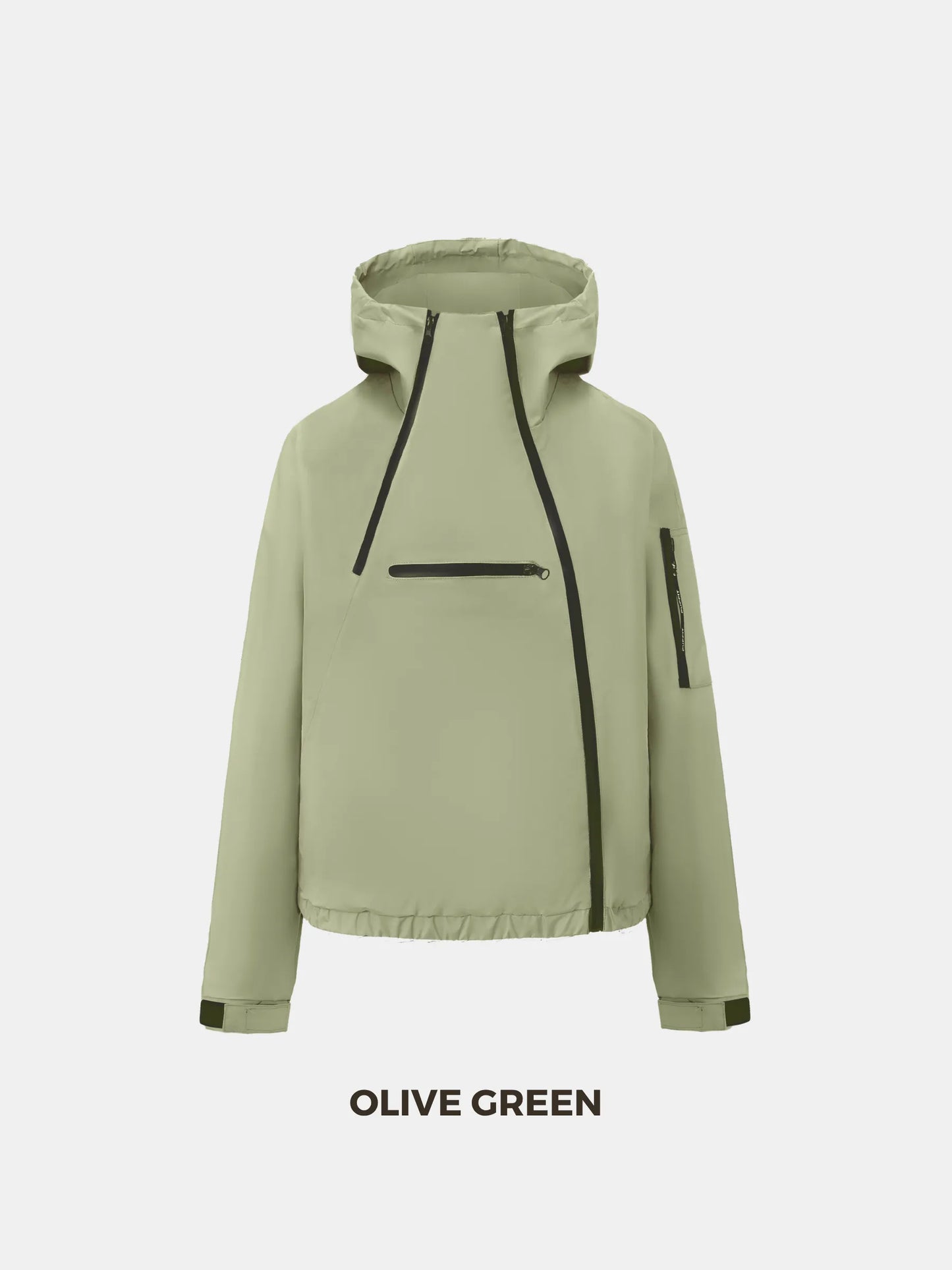 STM-TEX™ Short Asymmetric Zip Rain Hoodie