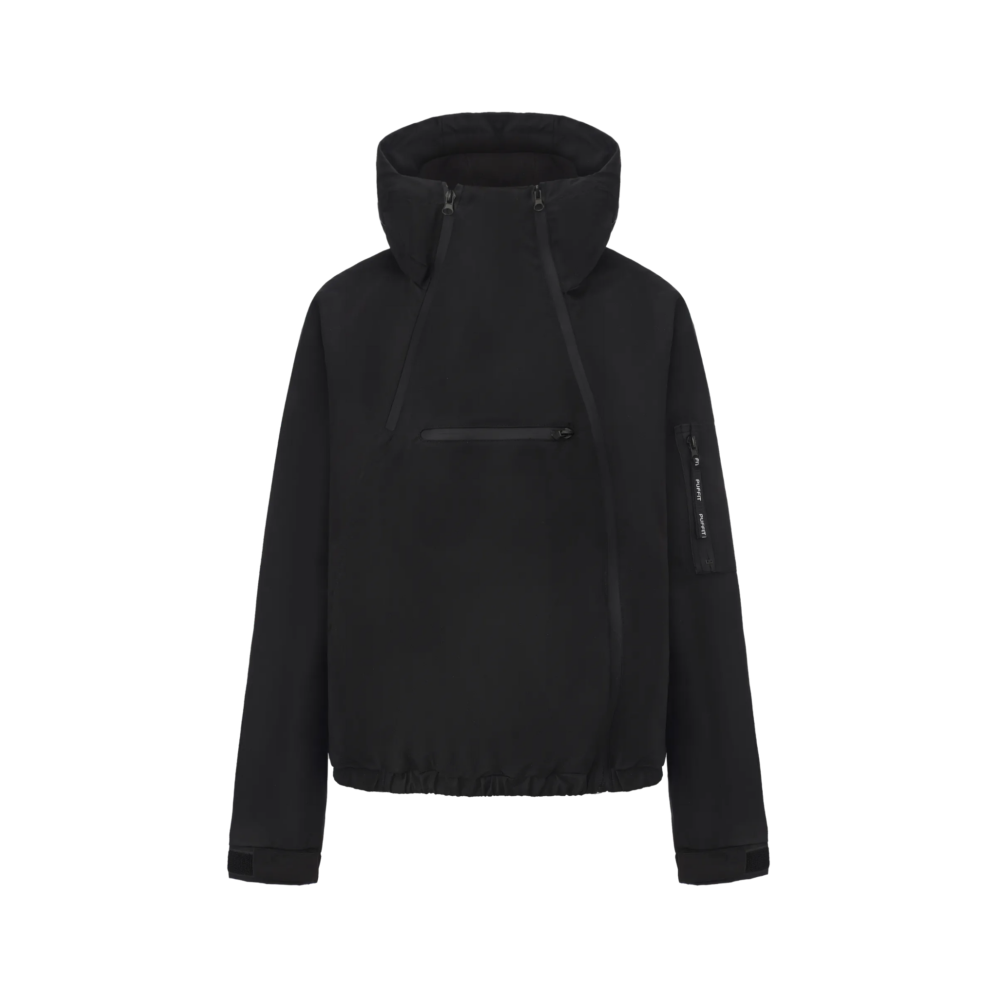 STM-TEX™ Short Asymmetric Zip Rain Hoodie