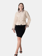 Effortless Style Summer Short Cinched Waist Barn Jacket