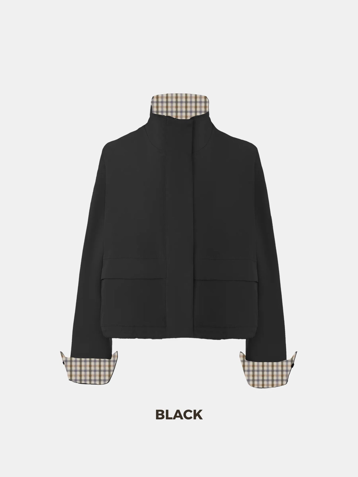 Effortless Style Stand Collar Bomber Jacket