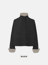 Effortless Style Stand Collar Bomber Jacket
