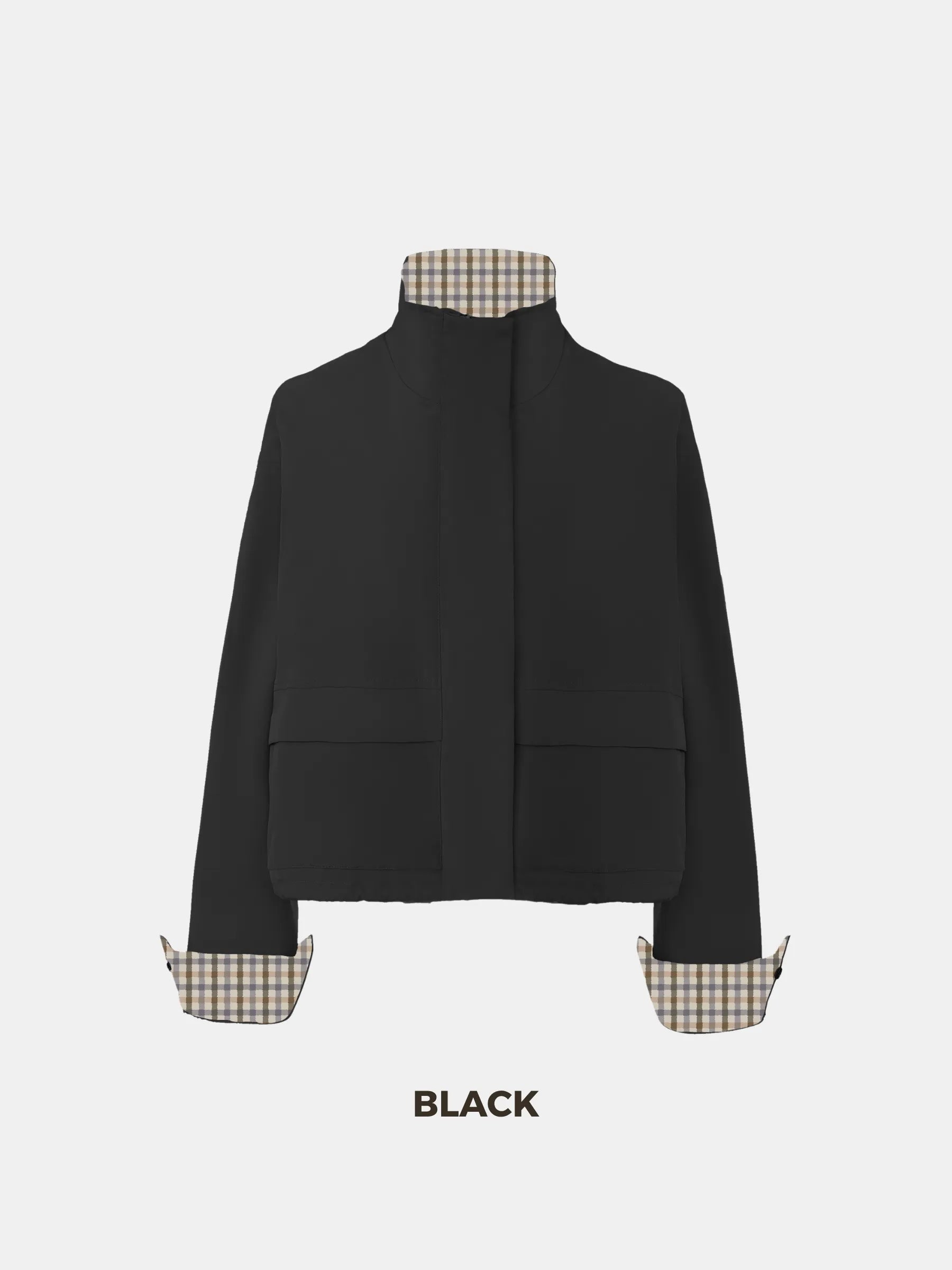 Effortless Style Stand Collar Bomber Jacket