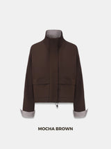 Effortless Style Stand Collar Bomber Jacket- Stay Puffit