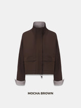 Effortless Style Stand Collar Bomber Jacket