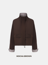 Effortless Style Stand Collar Bomber Jacket