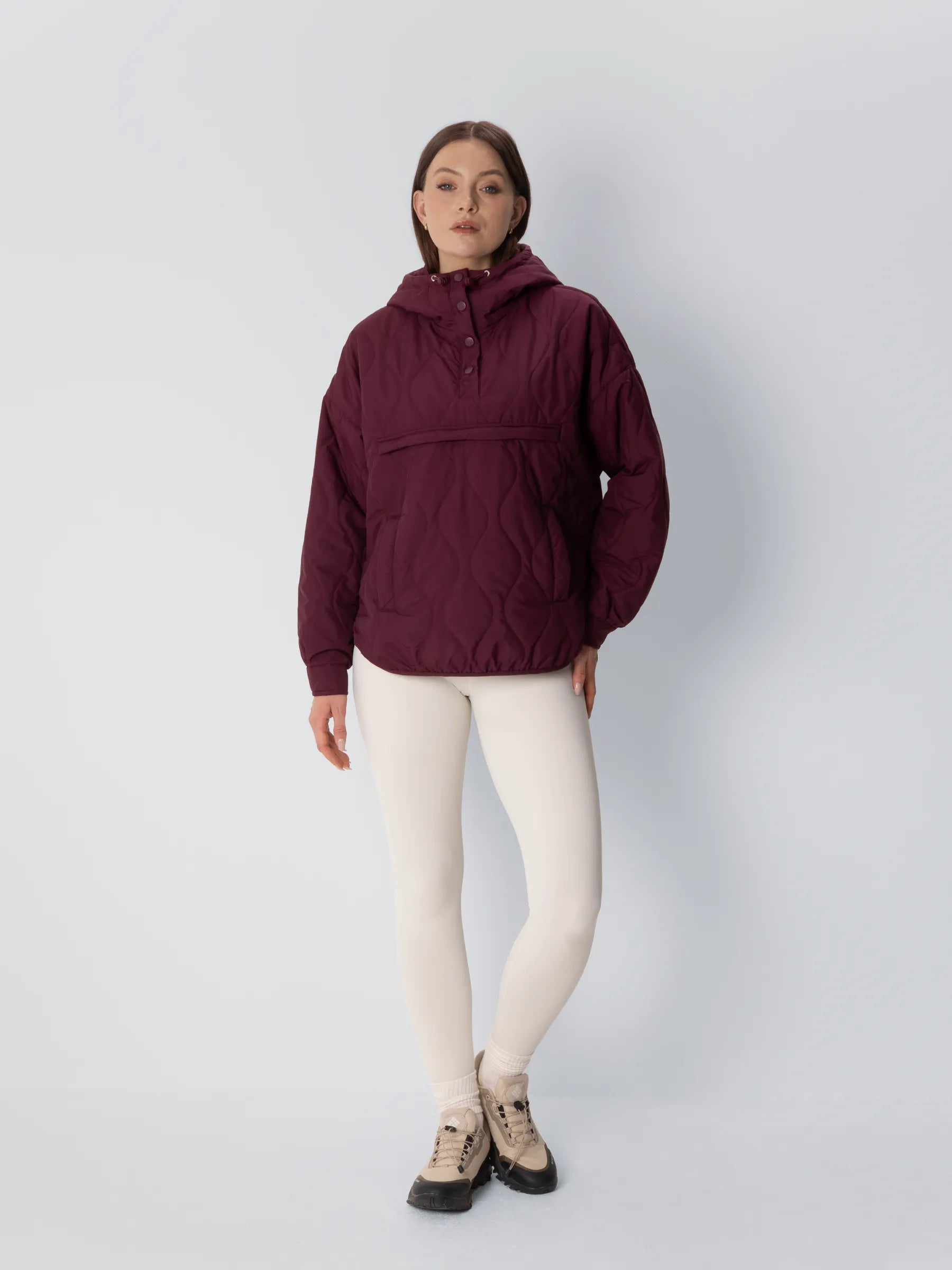 WarmCore™ Kangaroo Pocket Packable Quilted Puffer Hoodie