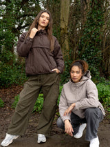 WarmCore™ Kangaroo Pocket Packable Quilted Puffer Hoodie