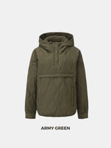 WarmCore™ Kangaroo Pocket Packable Quilted Puffer Hoodie