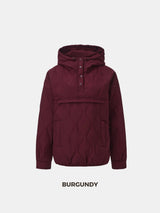 WarmCore™ Kangaroo Pocket Packable Quilted Puffer Hoodie