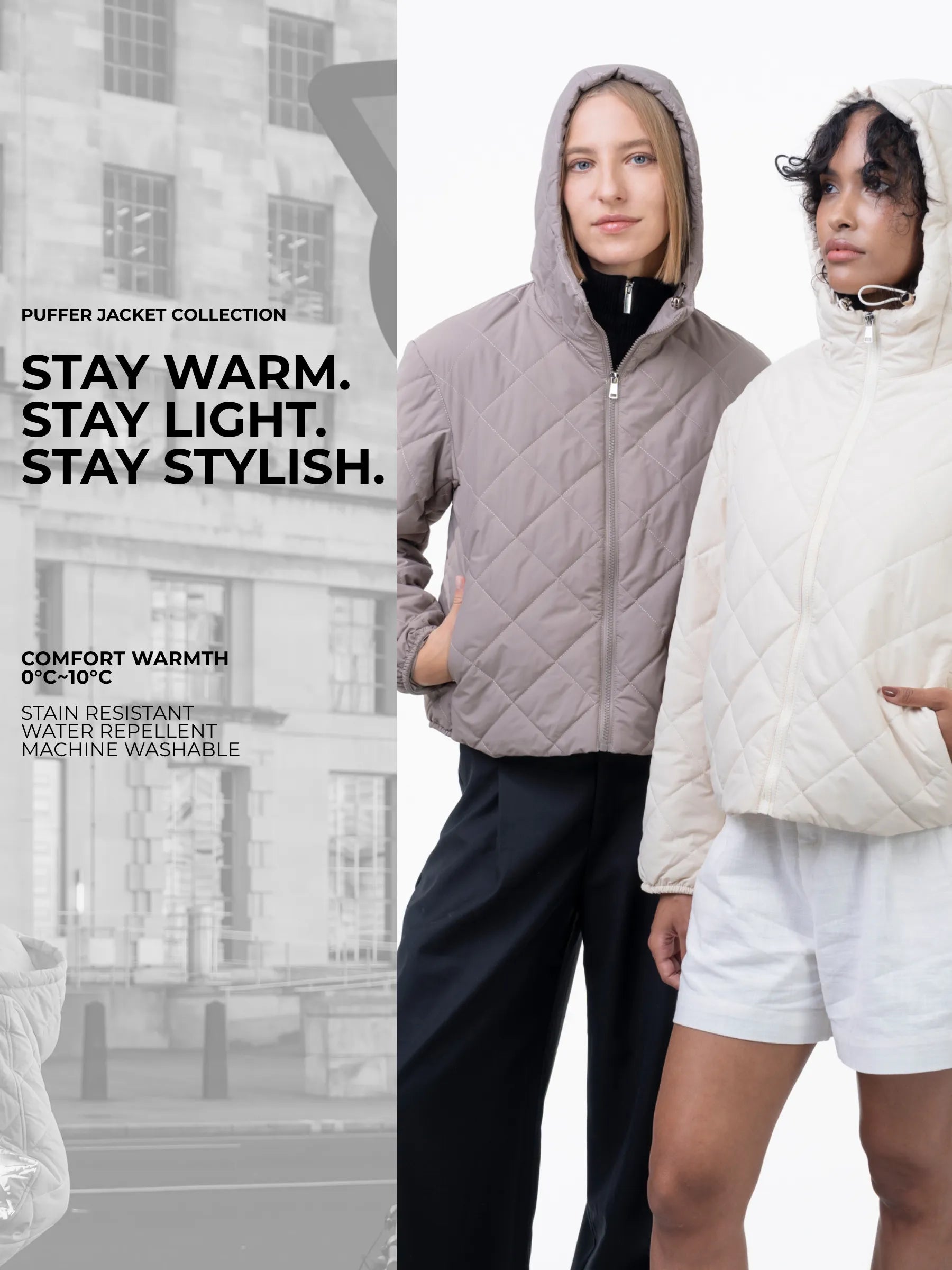 WarmCore™ Short Diamond Quilted Jacket