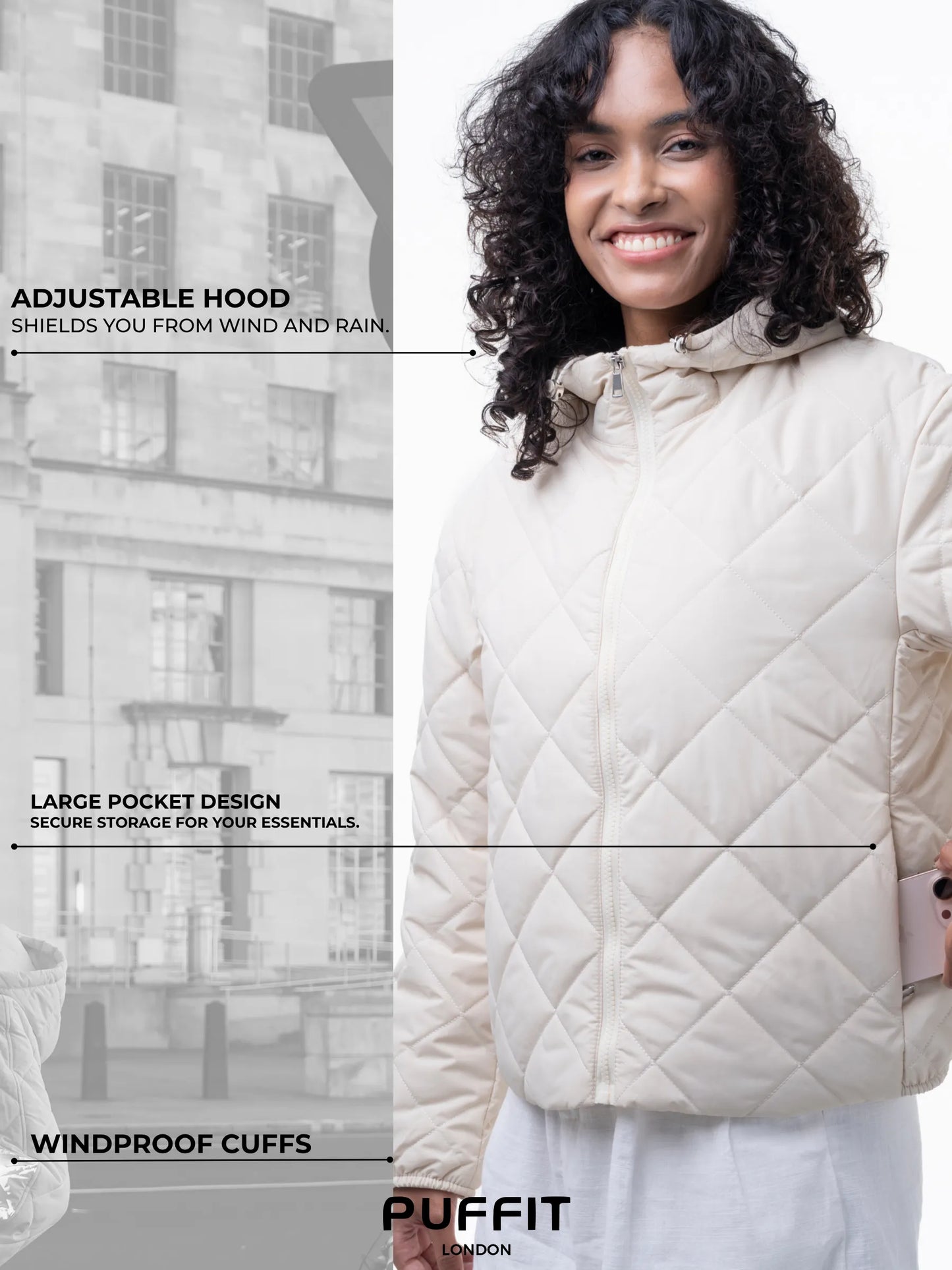 WarmCore™ Short Diamond Quilted Jacket