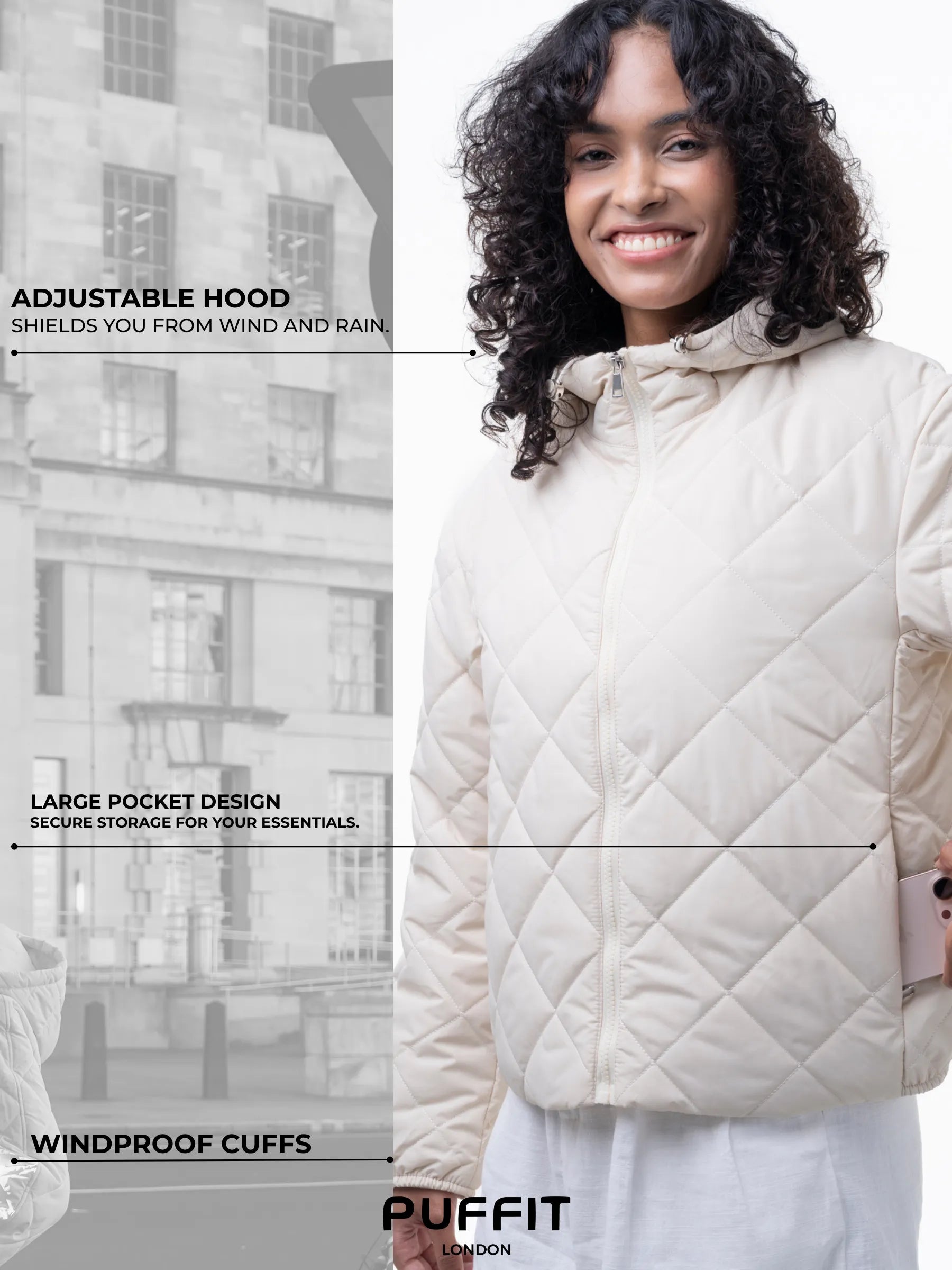 WarmCore™ Short Diamond Quilted Jacket