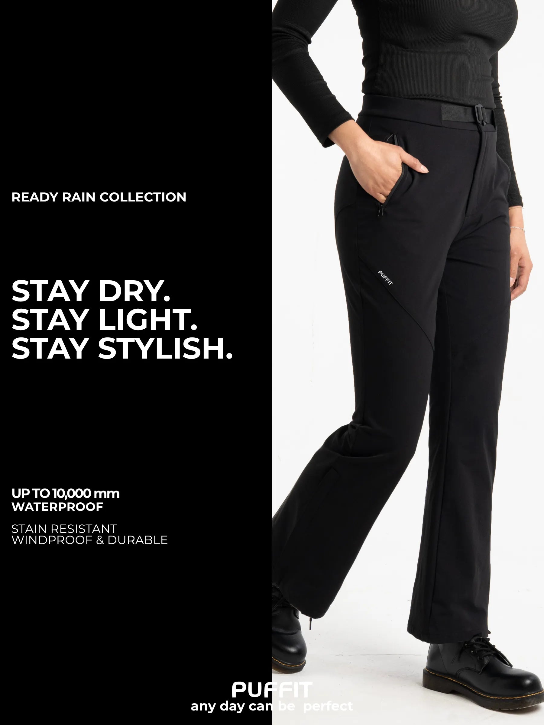 STM-TEX™ Waterproof Slim Fit Flared Pants