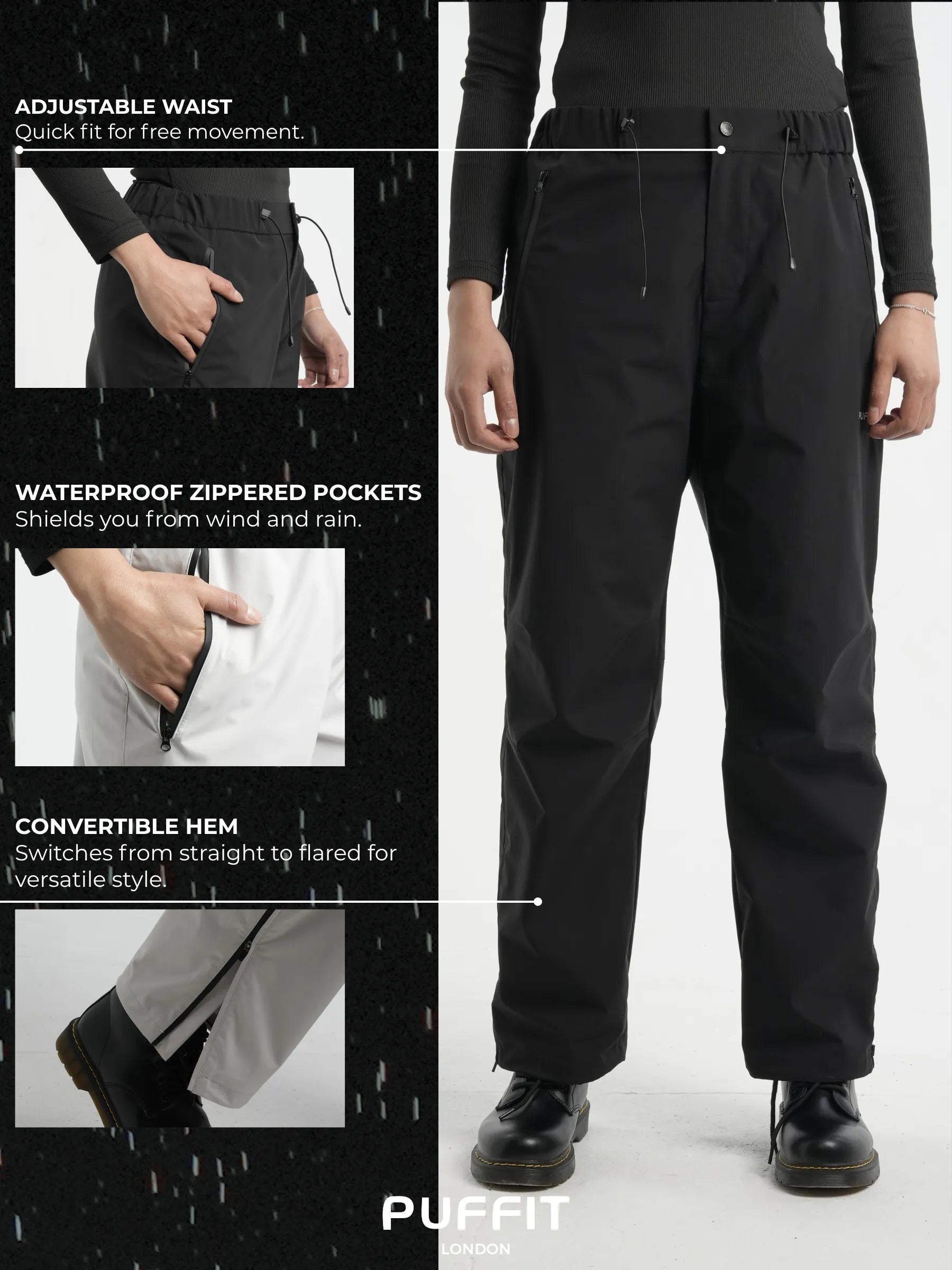 STM-TEX™ Waterproof Relax Fit Straight Leg Pants