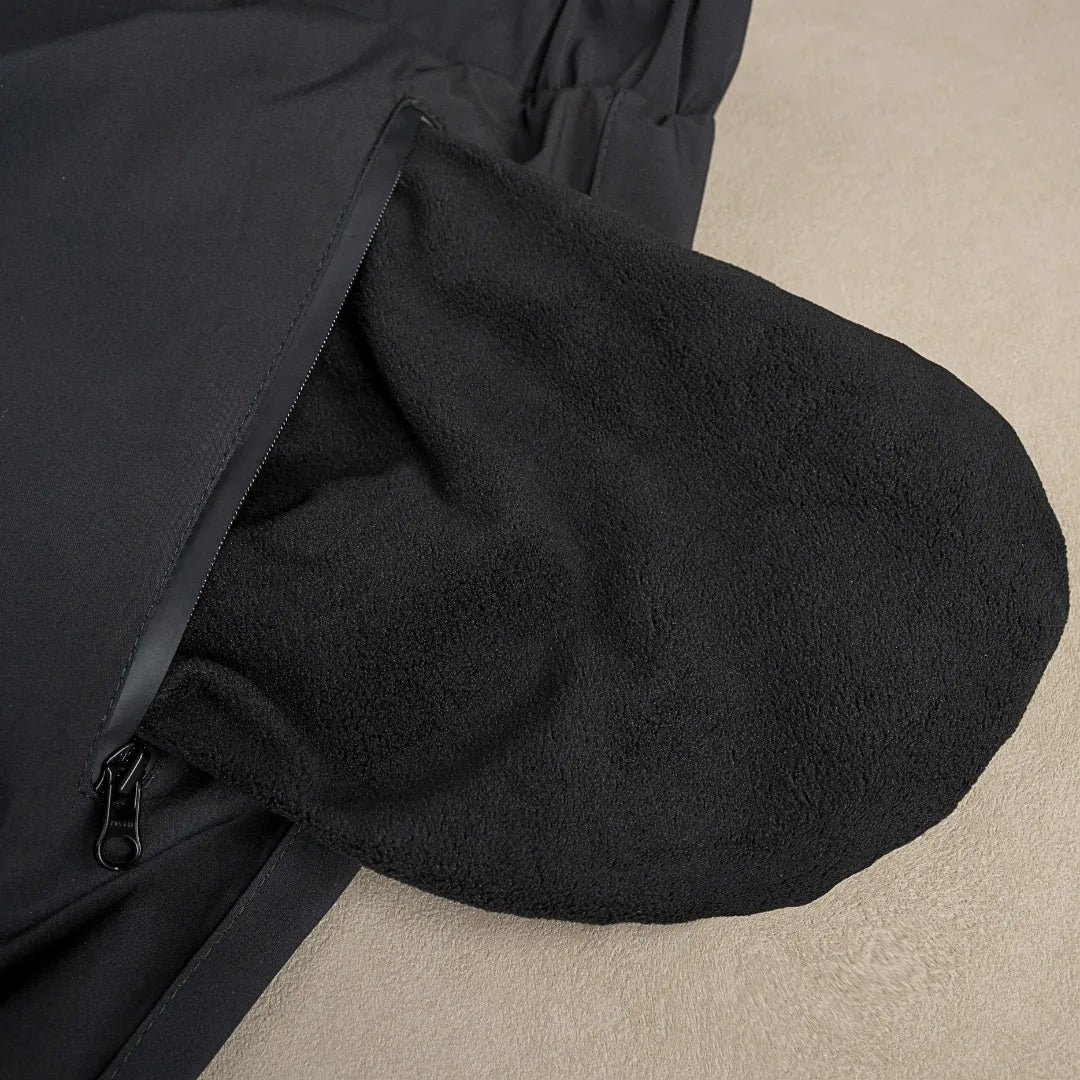 Fleece-lined pocket