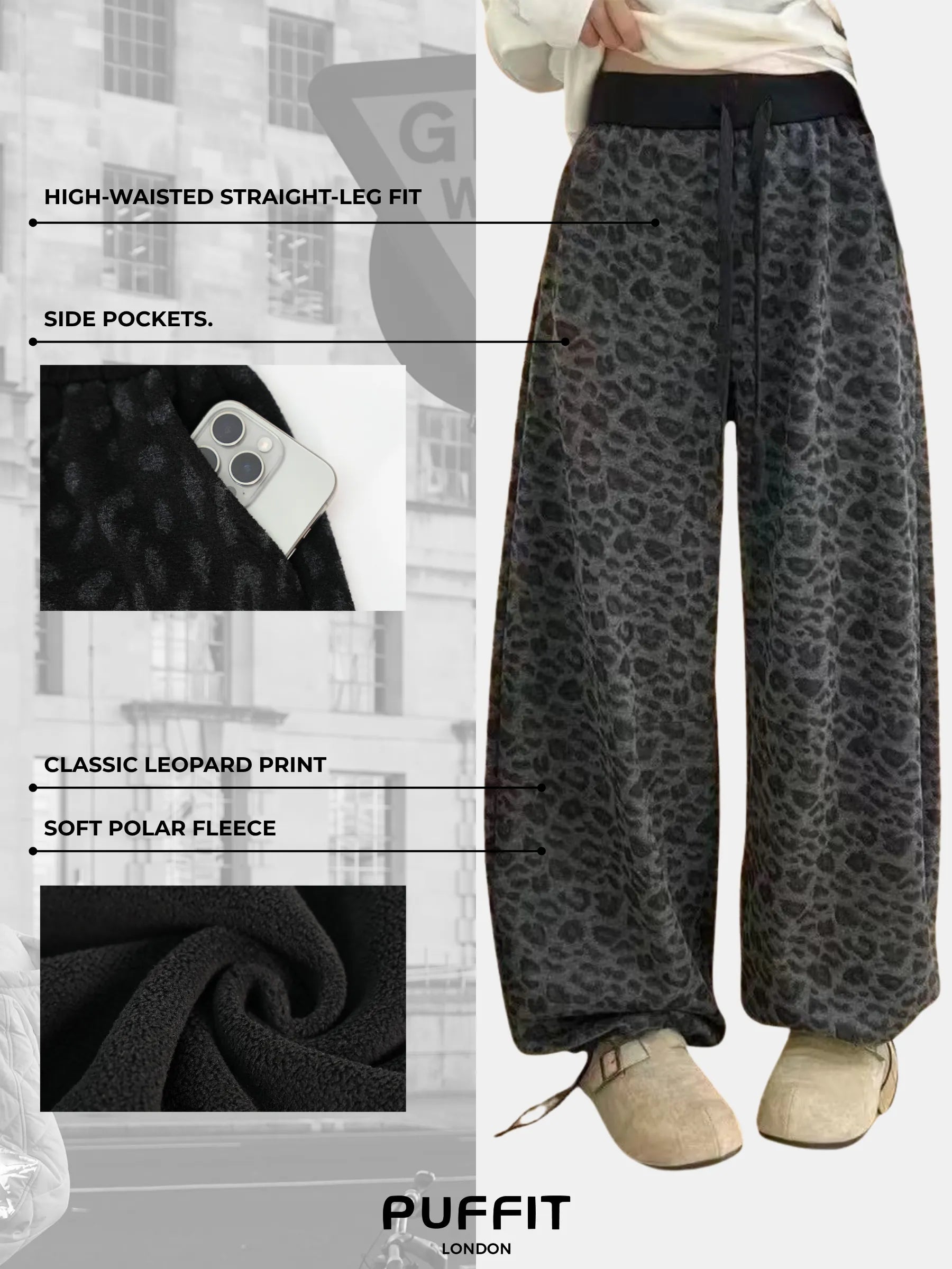 WarmCore™ Cozy Fleece Lined Leopard Pants