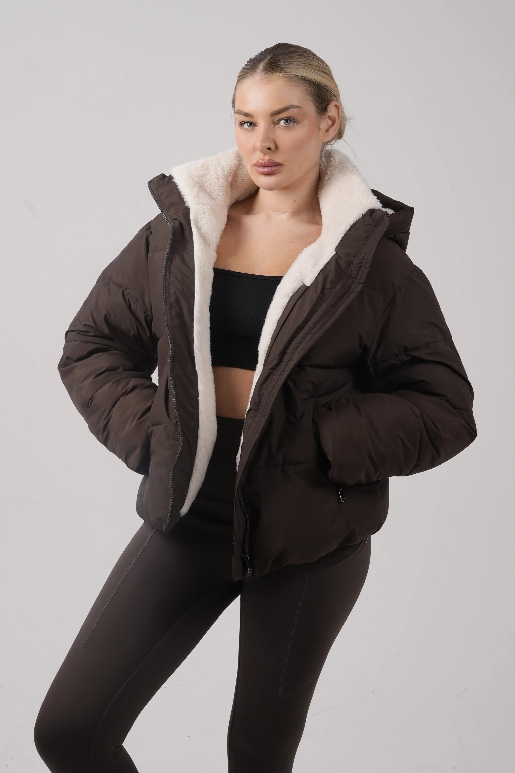 WarmCore™ Classic Short Detachable Hooded Puffer Jacket