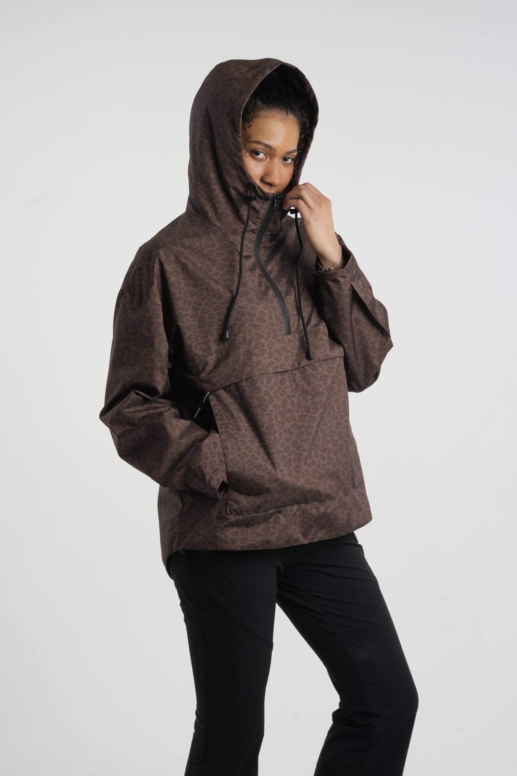 STM-TEX™ Leopard Oversized Rain Hoodie