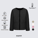 Women's Thin Round Neck Quilted Comfort Jacket