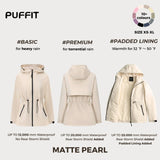 STM-TEX™  Waterproof Lightweight Hoodie Jacket Women's Warm Fall Full Zip Rain Coat Adjustable Waist