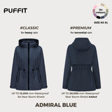 STM-TEX™  Waterproof Lightweight Hoodie Jacket Women's Warm Fall Full Zip Rain Coat Adjustable Waist