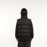 WarmCore™ Premium Women's Solid Drawstring Pocket Zip Up Puffer Gilet Vest