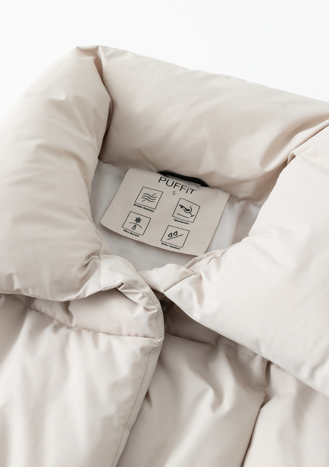 WarmCore™ Extra Long Length Belted Button Puffer