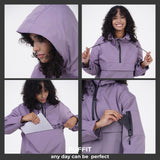 STM-TEX™  Leopard Oversized Rain Hoodie