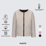Women's Thin Round Neck Quilted Comfort Jacket