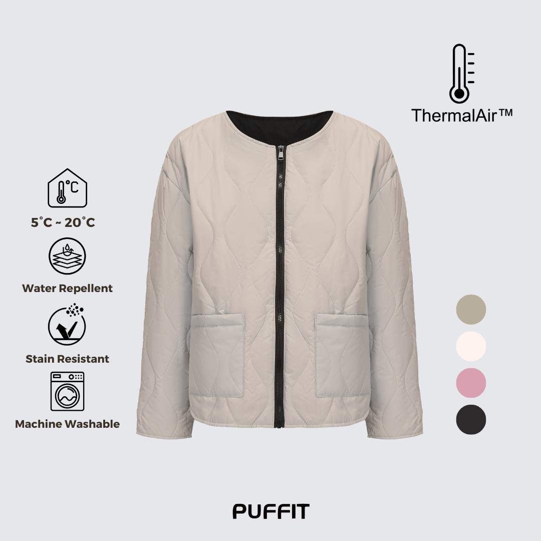Women's Thin Round Neck Quilted Comfort Jacket