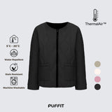 Women's Thin Round Neck Quilted Comfort Jacket