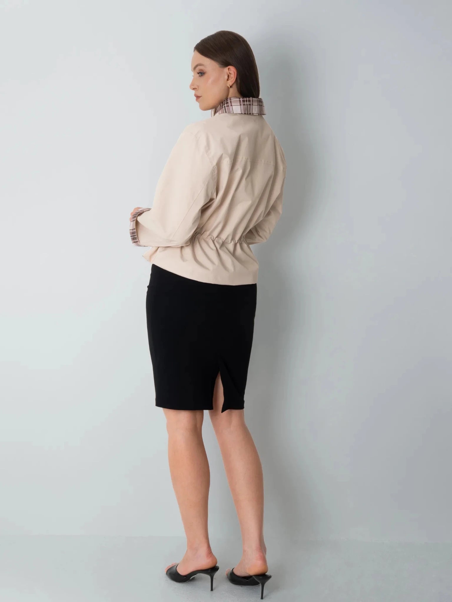 Effortless Style Short Cinched Waist Barn Jacket - PUFFIT