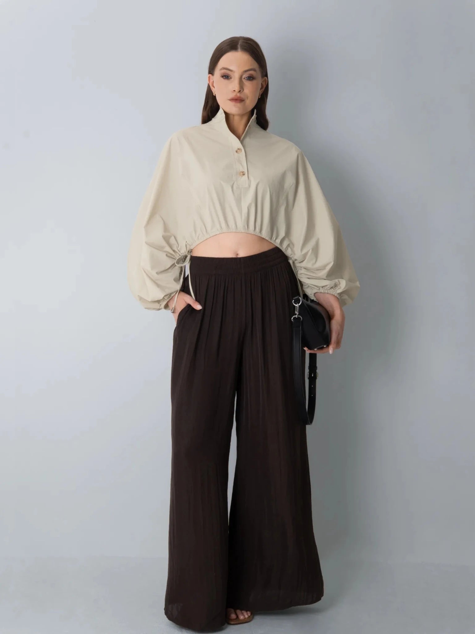 FreshWave™ Drawstring Waist Blouse - PUFFIT