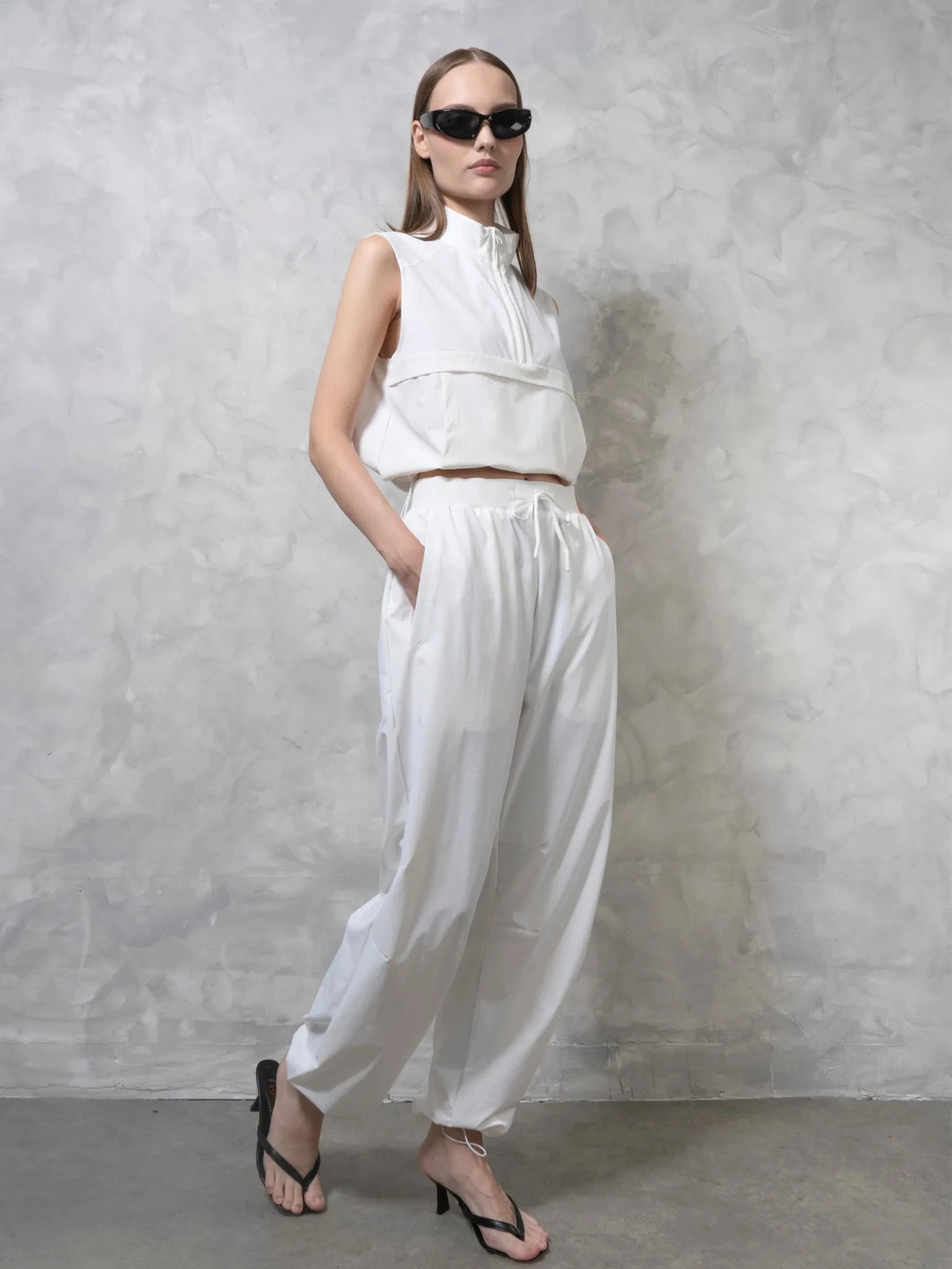 FreshWave™ High Waisted Drawstring Utility Trousers - PUFFIT
