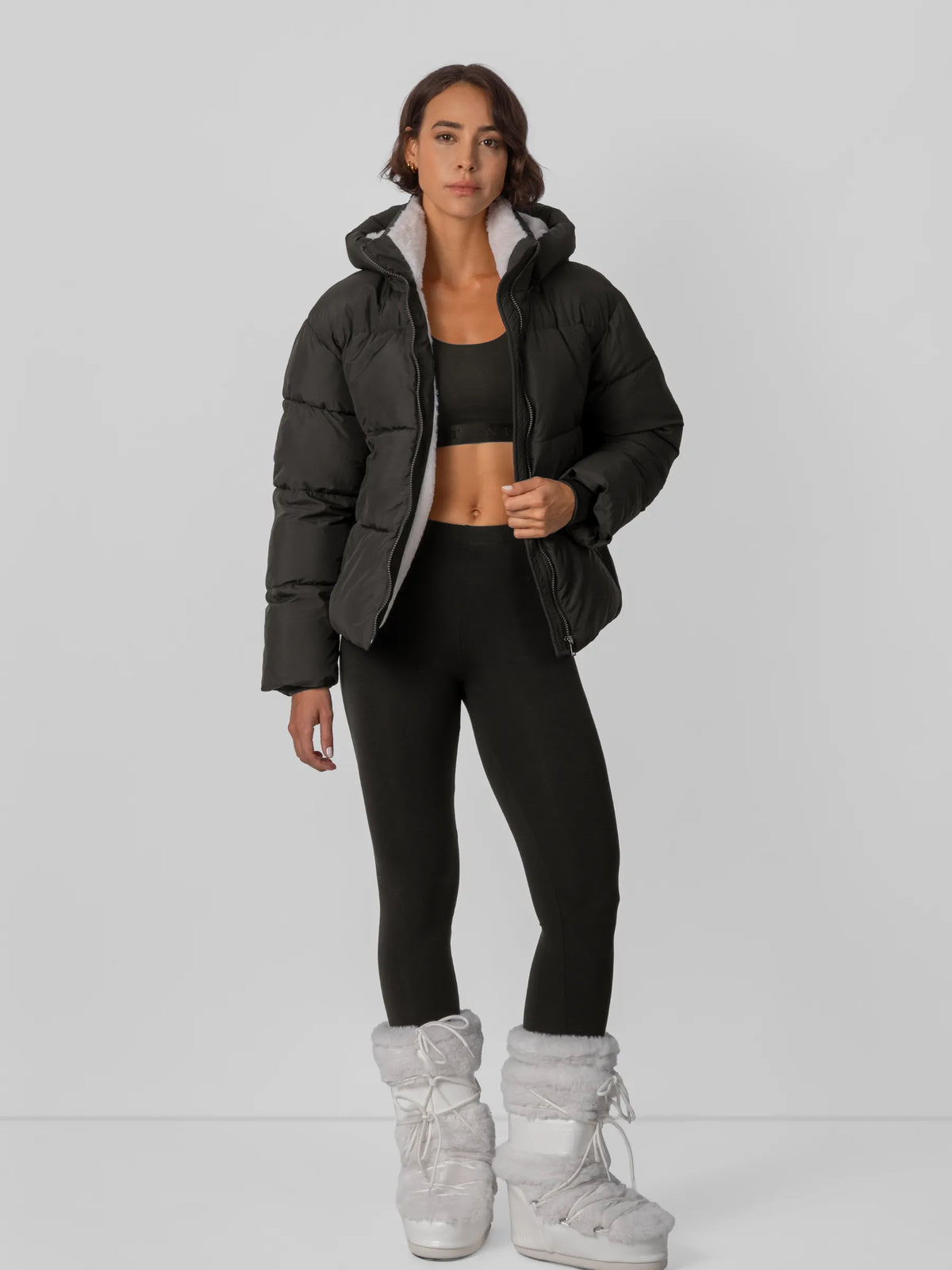 WarmCore™ Steppjacke mit abnehmbarer Kapuze 