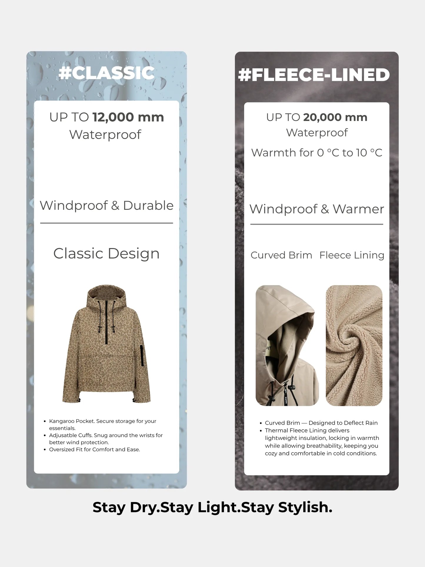 STM-TEX™ Classic Oversized Rain Hoodie