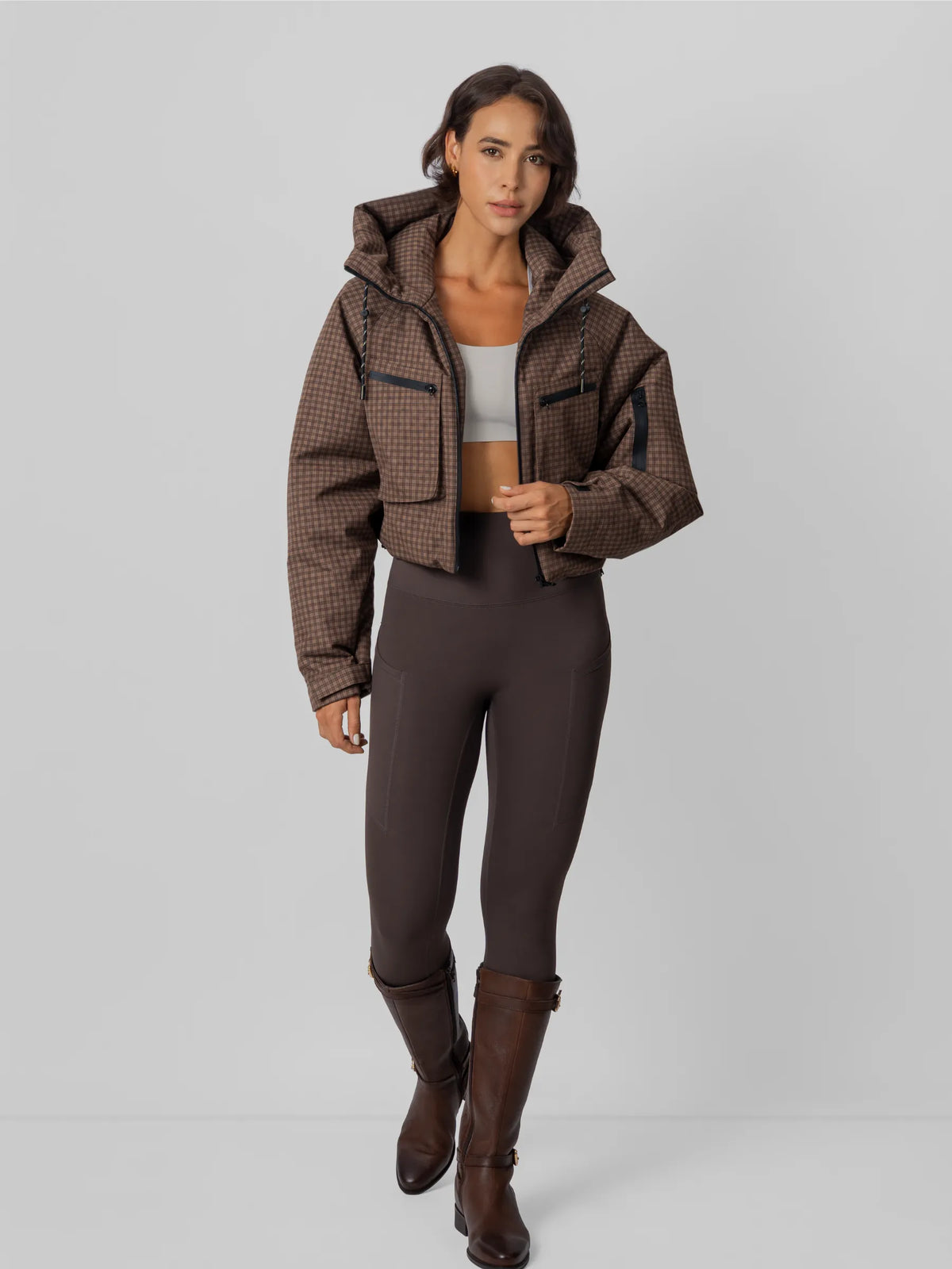 STM-TEX™ Elevated Cropped Hooded Rain Jacket