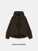 STM-TEX™ Leopard Print Short Oversized Rain Jacket