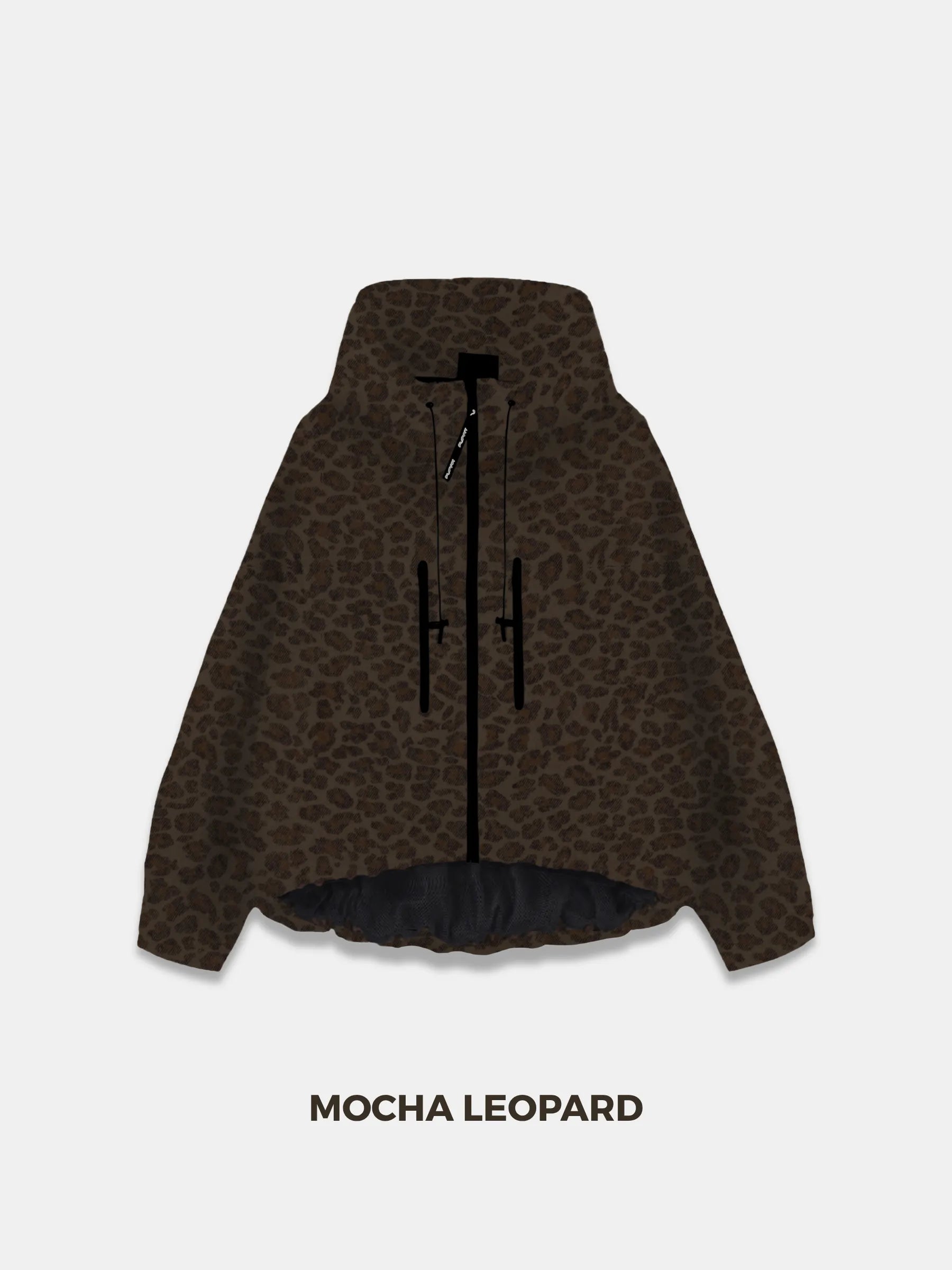 STM-TEX™ Leopard Print Short Oversized Rain Jacket