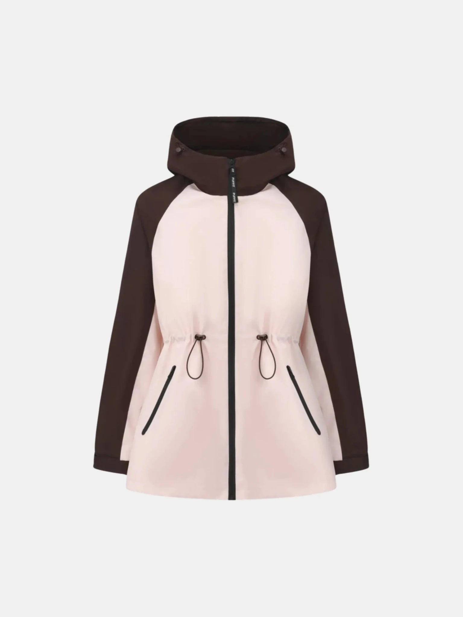STM-TEX™ Brown/Pink Full-Zip Rain Jacket - PUFFIT