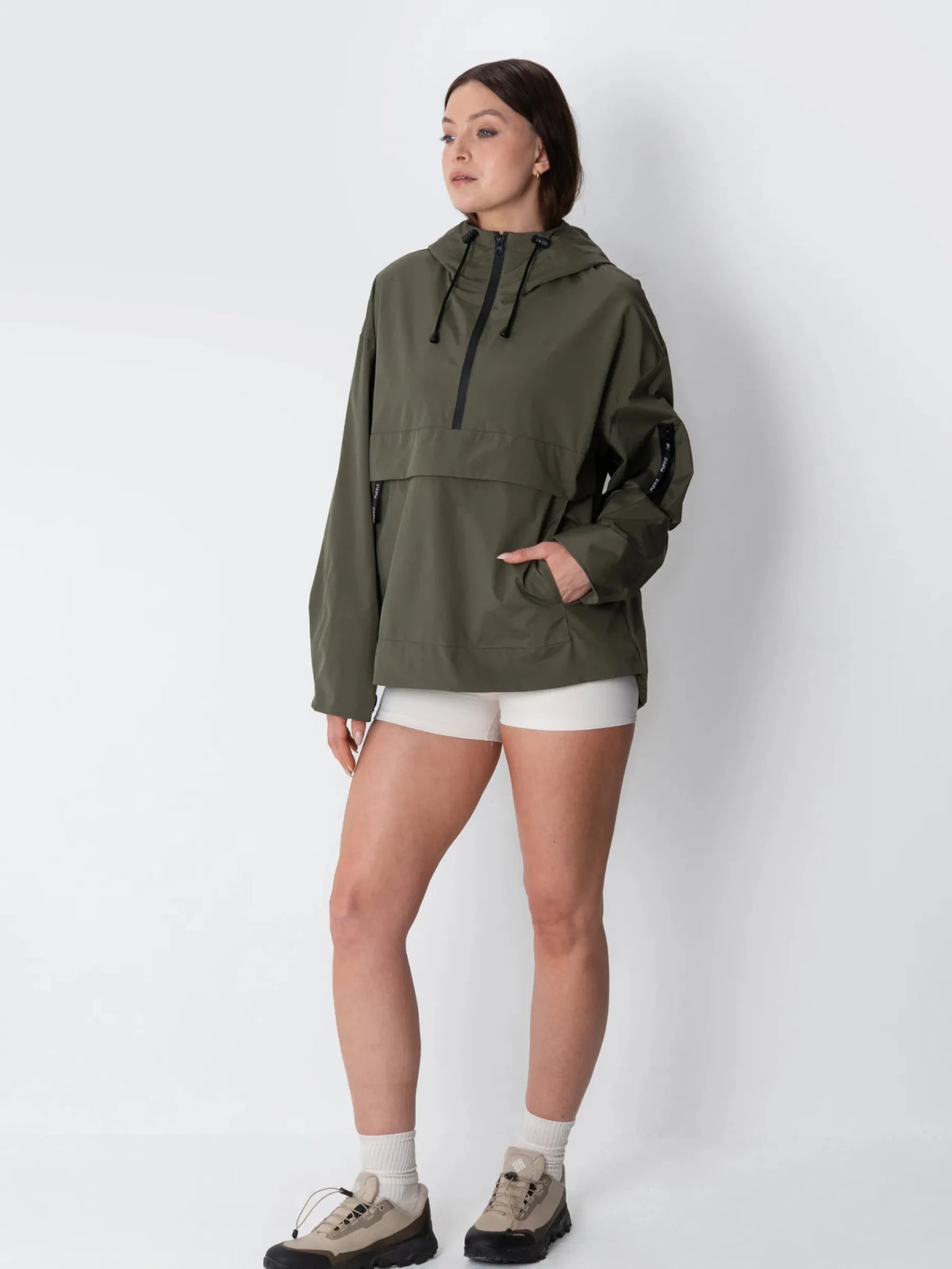 STM-TEX™ Classic Relaxed Fit Rain Hoodie - Army Green - PUFFITPK09