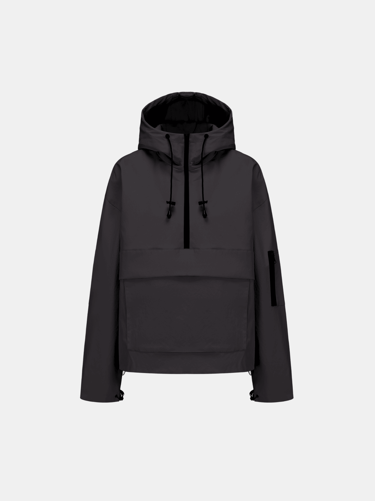 STM-TEX™ Classic Relaxed Fit Rain Hoodie - Black - PUFFITPK09