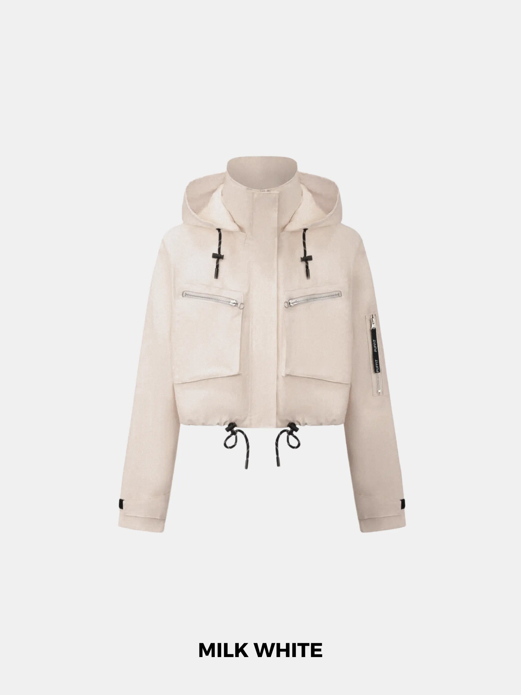 STM-TEX™ Cropped Detached Hooded Rain Jacket - PUFFIT