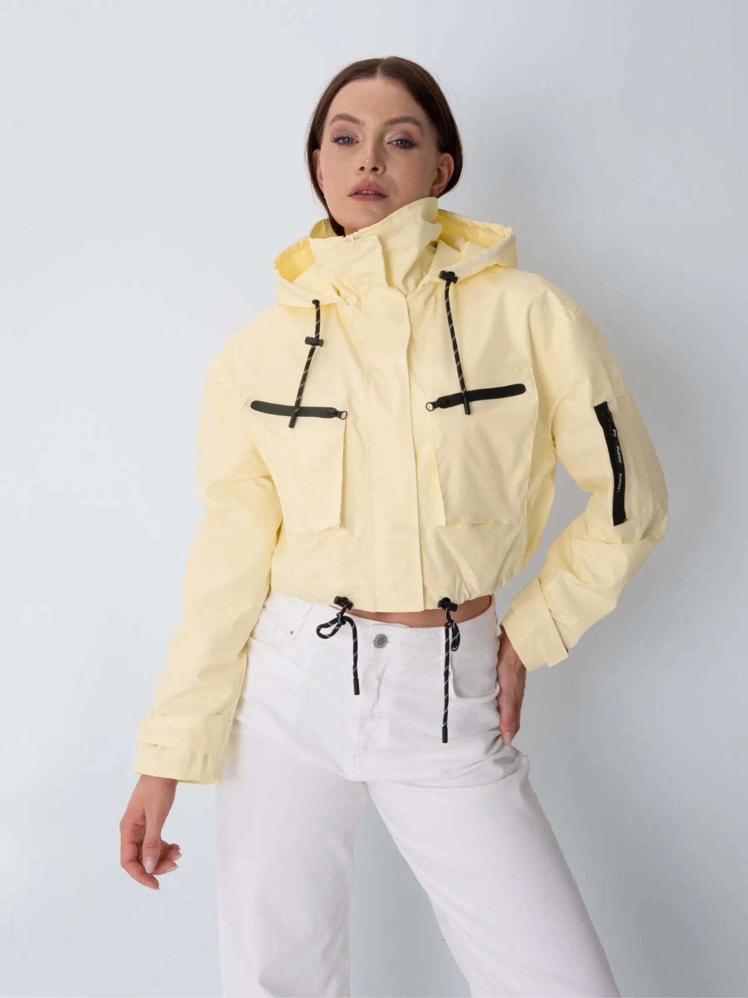STM-TEX™ Cropped Detached Hooded Rain Jacket - Stay Puffit - PUFFIT